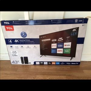 Tlc flat screen 43 inch tv